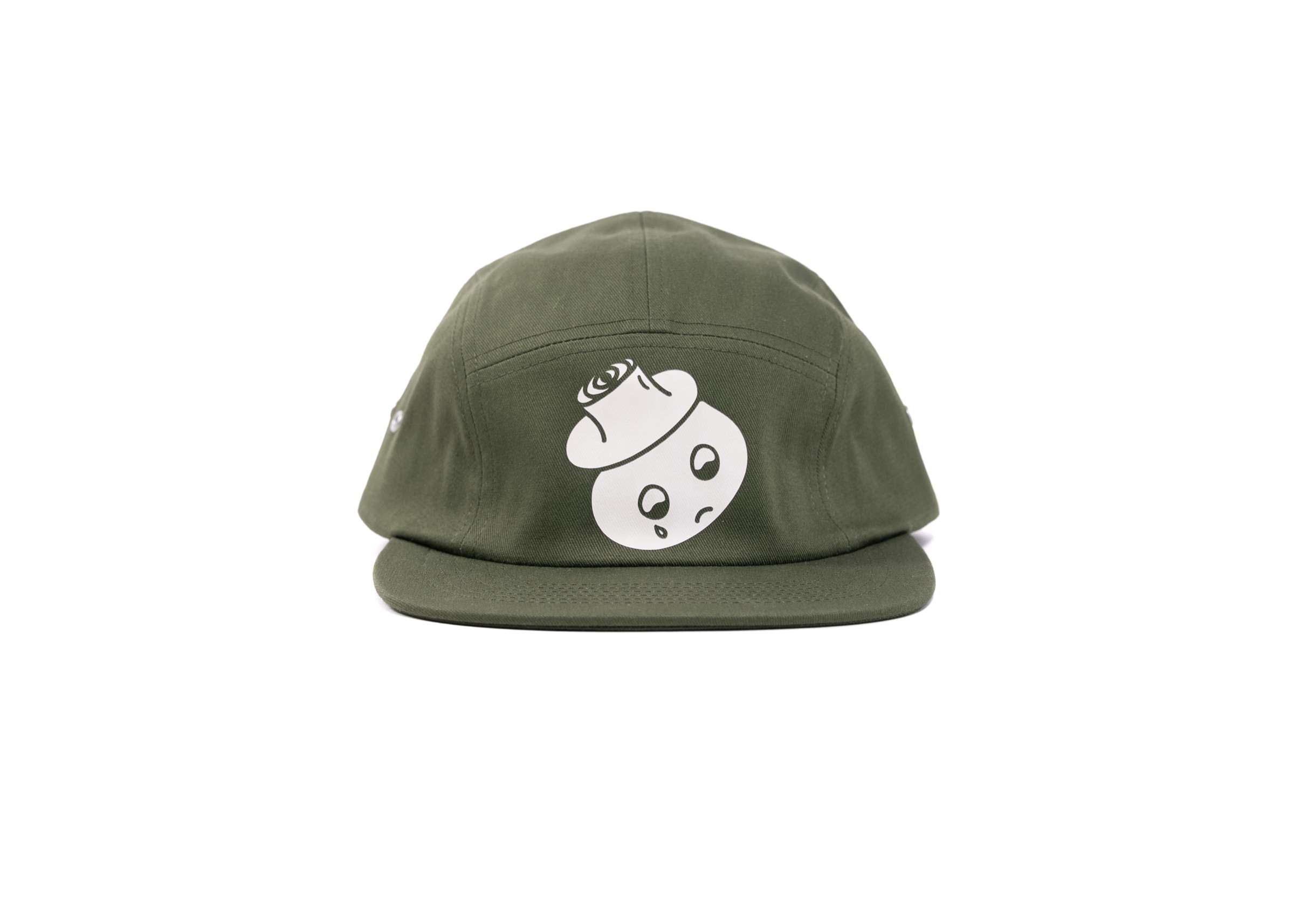 An olive Boys Don't Cry cap